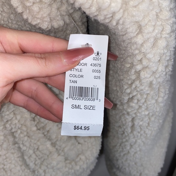 🪸NWT pacsun tan sherpa coat! - Picture 9 of 9